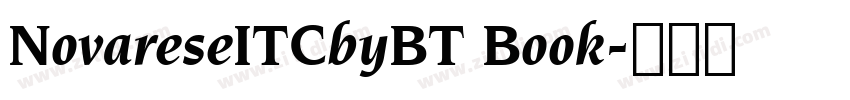 NovareseITCbyBT Book字体转换